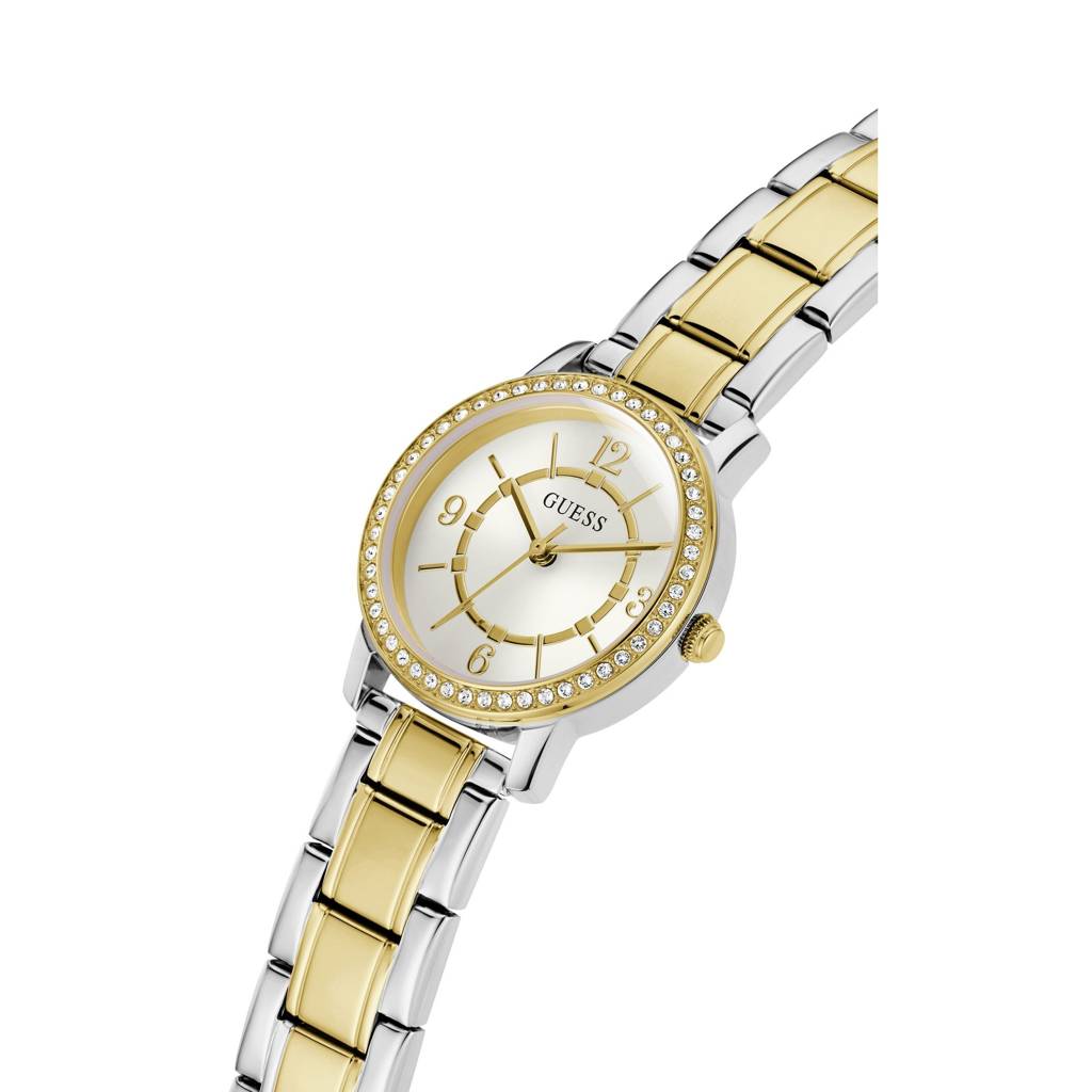 Guess Round 28Mm White Dial Analog Women Watch - Gw0468L4 : GW0468L4