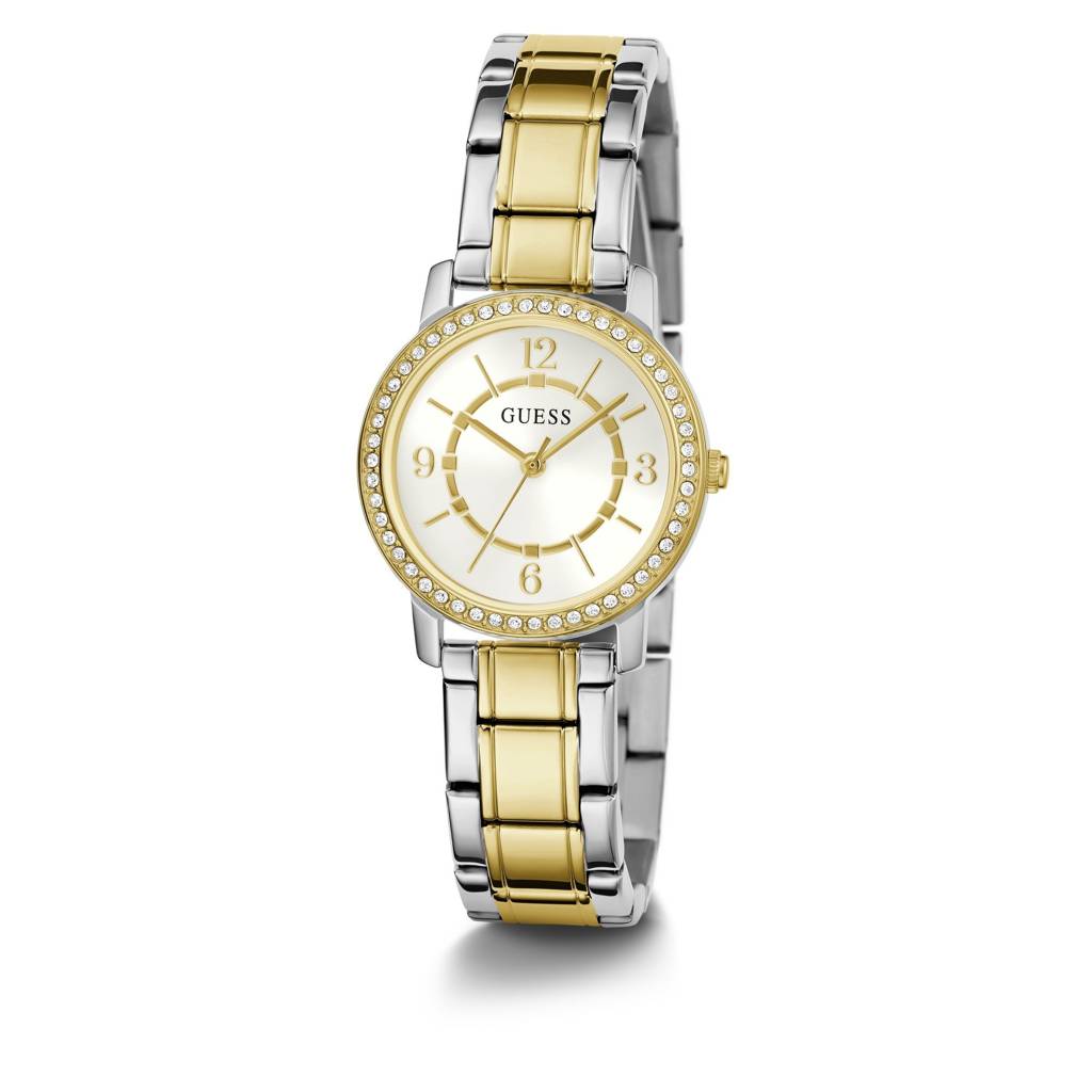 Guess Round 28Mm White Dial Analog Women Watch - Gw0468L4 : GW0468L4