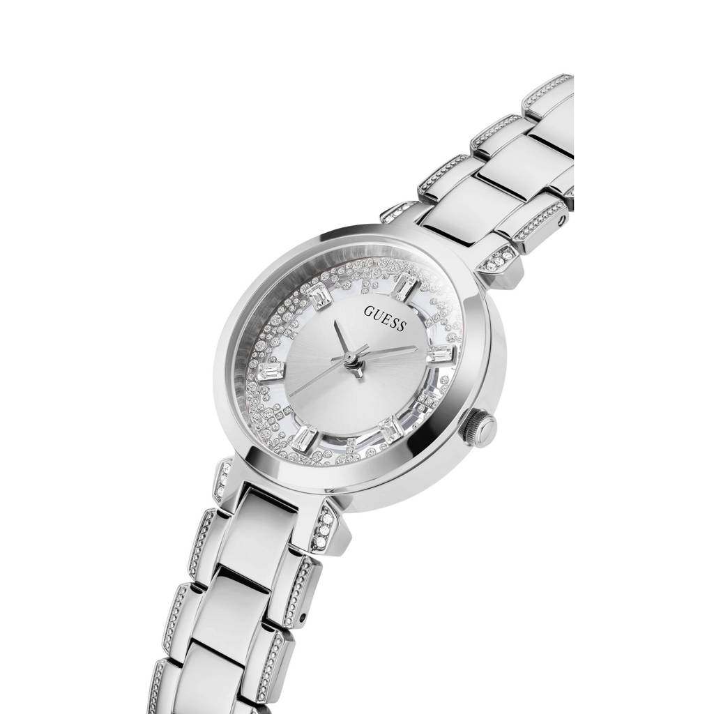 Guess Round 33Mm Silver Dial Analog Women Watch - Gw0470L1 : GW0470L1