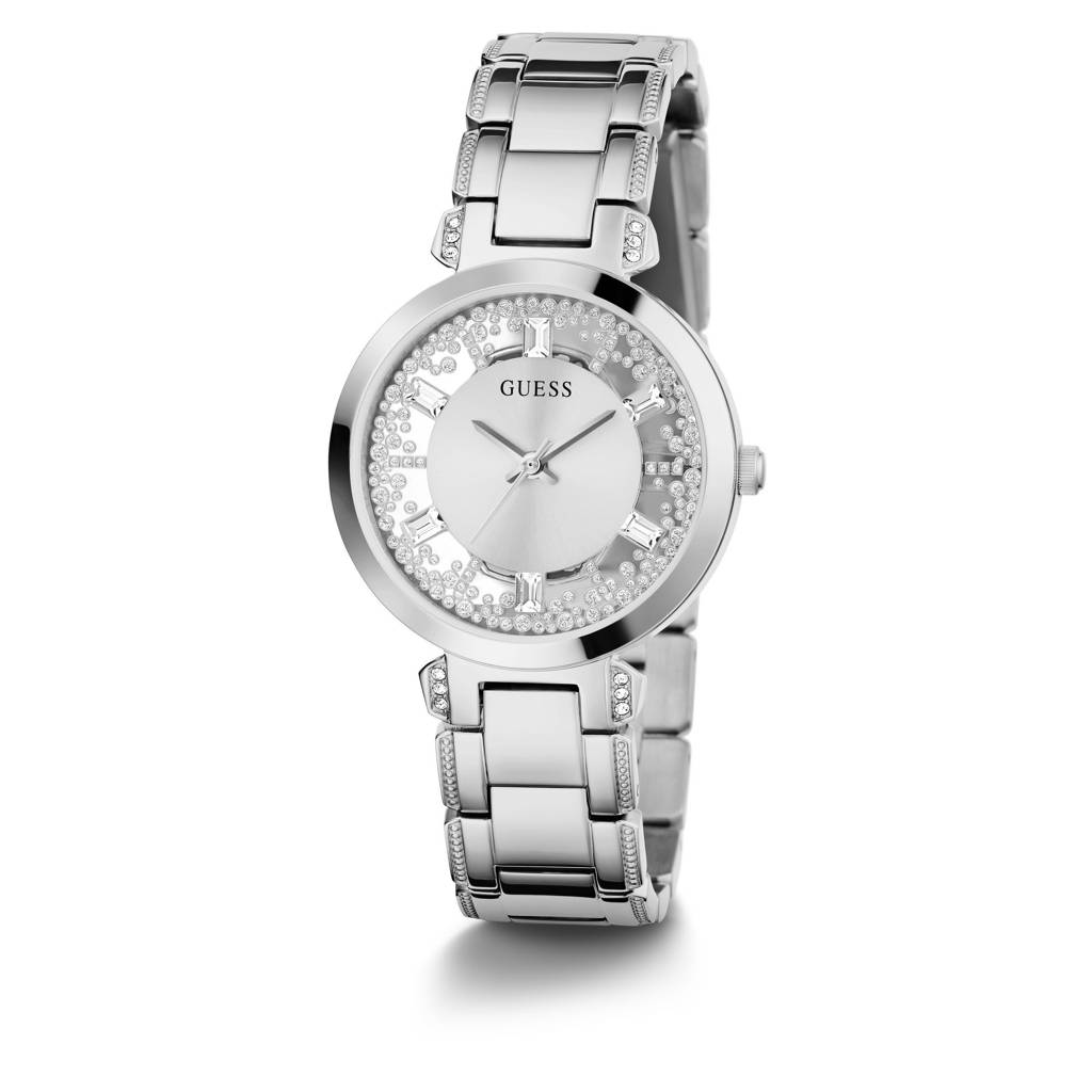 Guess Round 33Mm Silver Dial Analog Women Watch - Gw0470L1 : GW0470L1