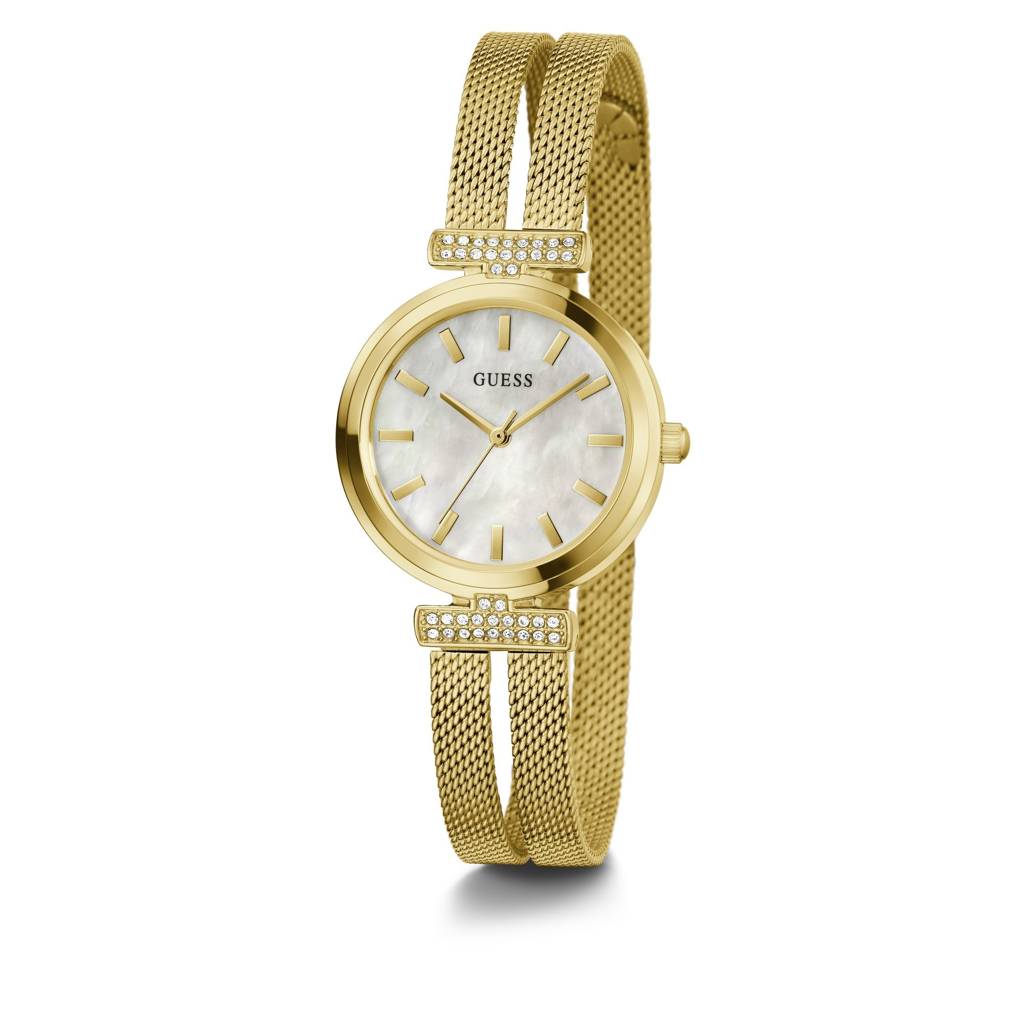 Guess Round 28Mm Mop Dial Analog Women Watch - Gw0471L2 : GW0471L2