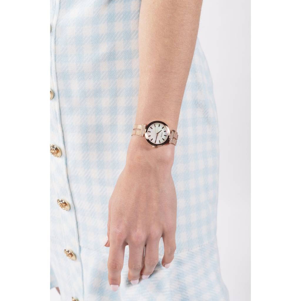 Guess Round 28Mm Mop Dial Analog Women Watch - Gw0471L3 : GW0471L3