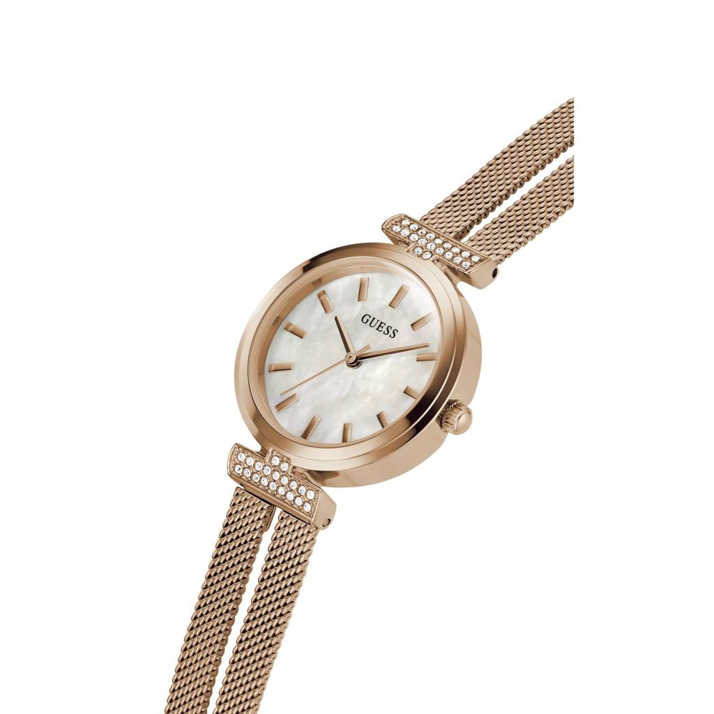 Guess Round 28Mm Mop Dial Analog Women Watch - Gw0471L3 : GW0471L3