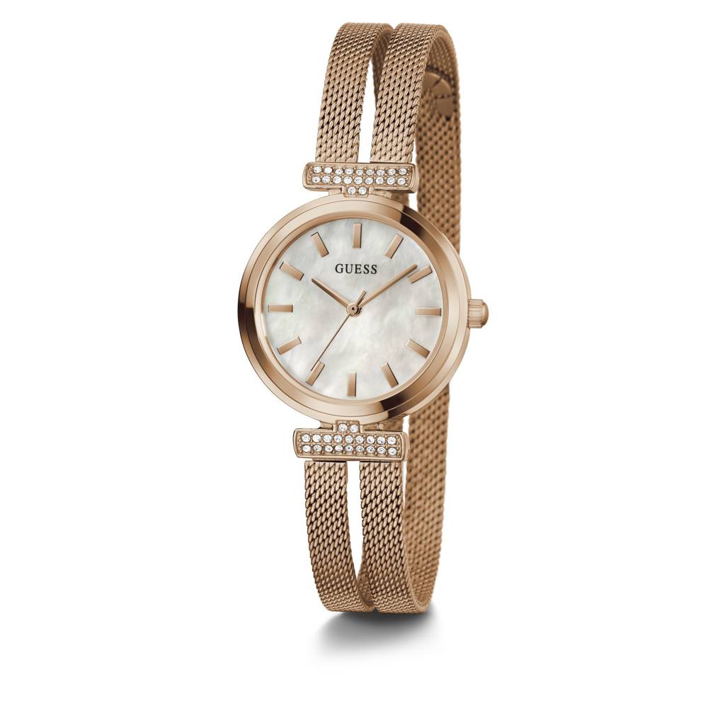 Guess Round 28Mm Mop Dial Analog Women Watch - Gw0471L3 : GW0471L3
