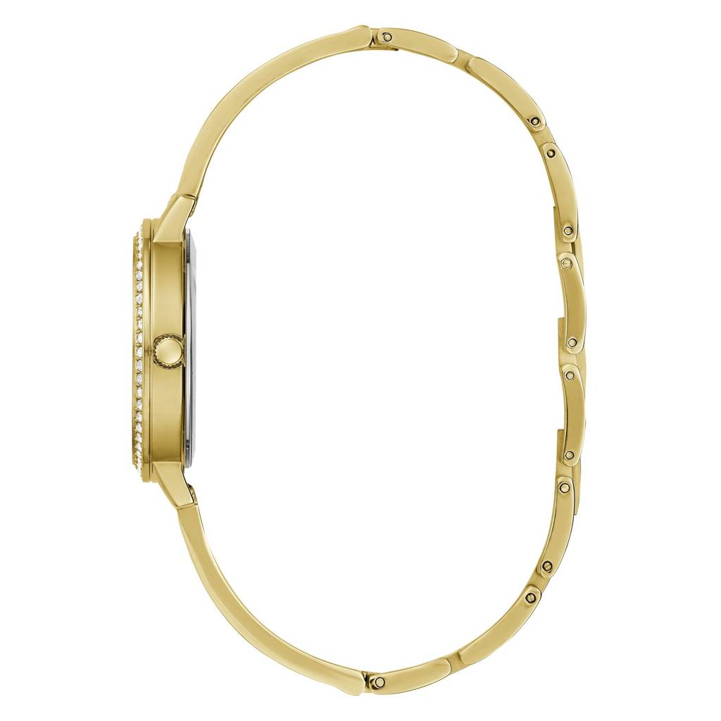 Guess Round 32Mm Champagne Dial Analog Women Watch - Gw0474L2 : GW0474L2