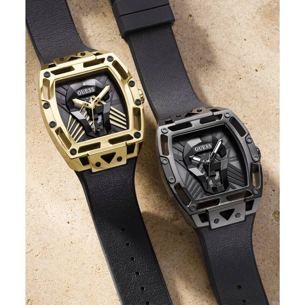 Guess Rectangle 44Mm Black Dial Analog Men Watch - Gw0500G2 : GW0500G2