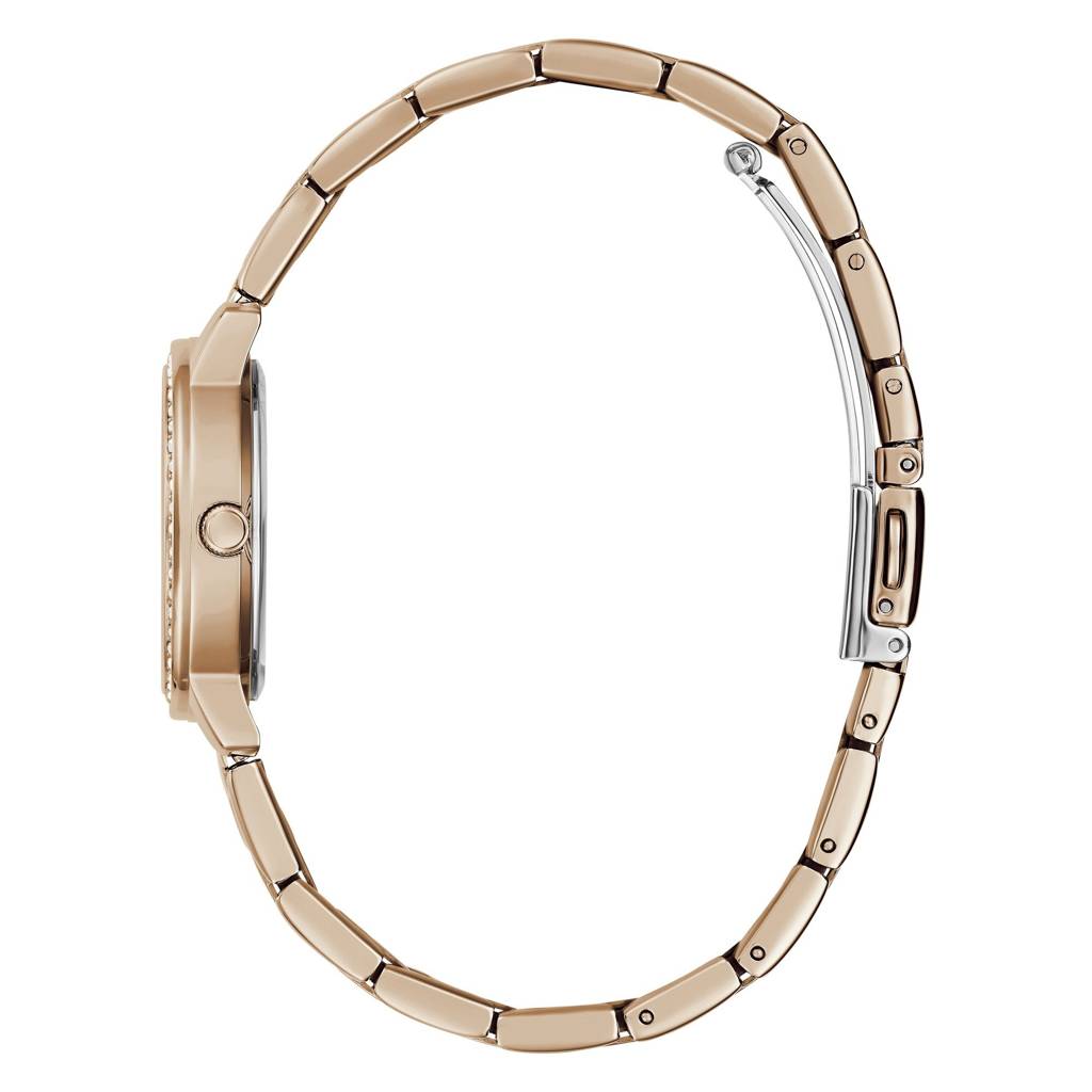 Guess Round 28Mm Rose Gold Dial Analog Women Watch - Gw0532L5 : GW0532L5