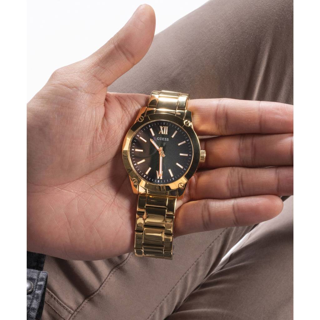 Guess Round 44Mm Green Dial Analog Men Watch - Gw0574G2 : GW0574G2