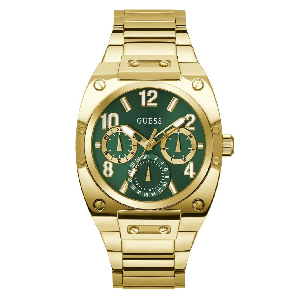 Guess Rectangle 55Mm Green Dial Analog Men Watch - Gw0624G2 | Guess ...