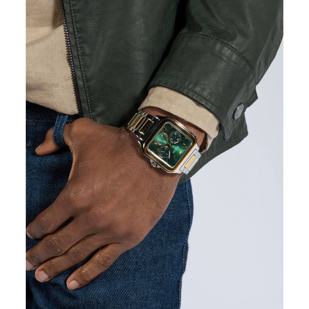 Guess Square 42Mm Green Dial Analog Men Watch - Gw0631G1 : GW0631G1
