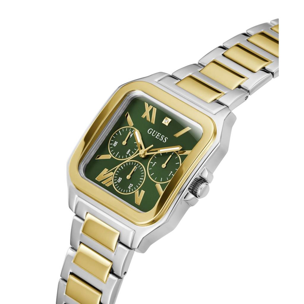 Guess Square 42Mm Green Dial Analog Men Watch - Gw0631G1 : GW0631G1