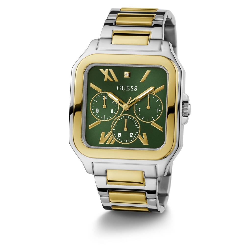 Guess Square 42Mm Green Dial Analog Men Watch - Gw0631G1 : GW0631G1