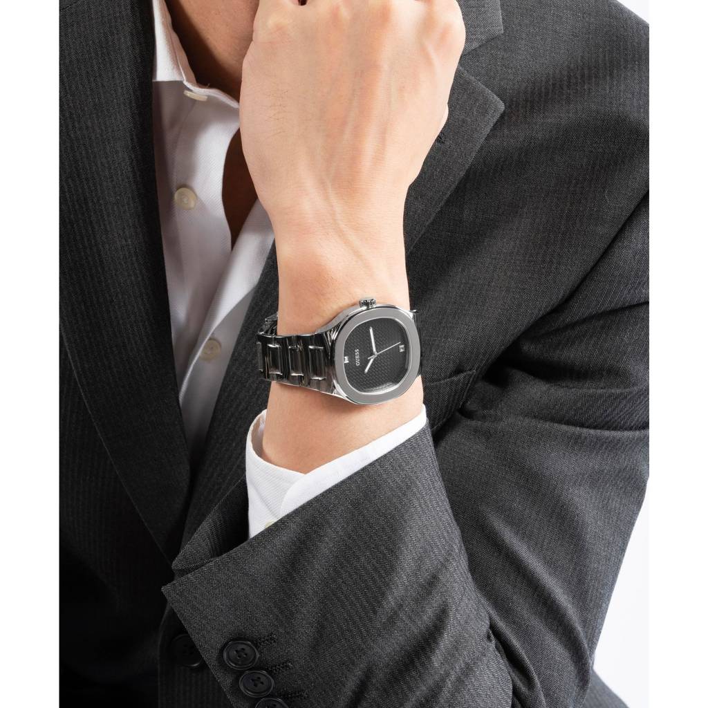 Guess Square 42Mm Black Dial Analog Men Watch - Gw0662G1 : GW0662G1