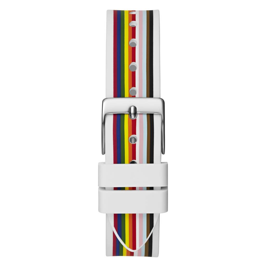 Guess Triangle 30Mm Off White Dial Analog Women Watch - Gw0679L1 : GW0679L1