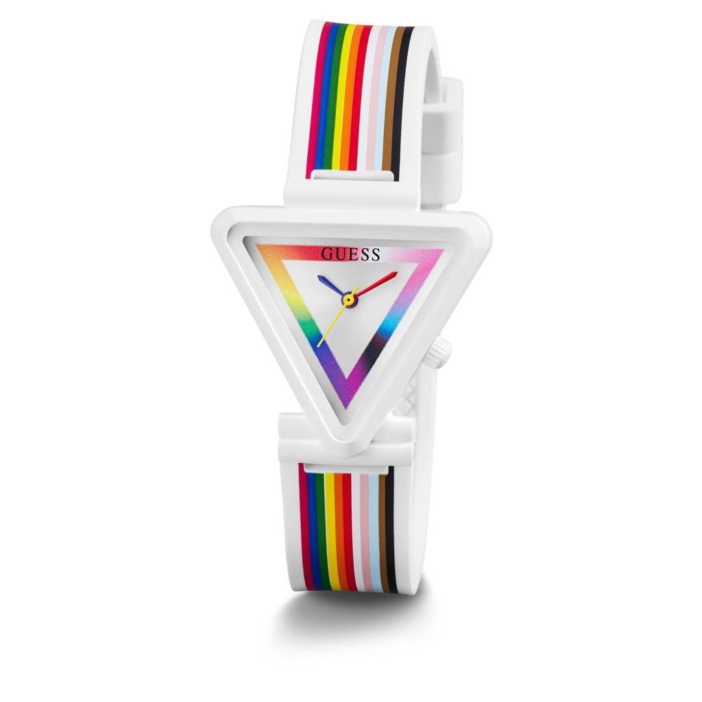 Guess Triangle 30Mm Off White Dial Analog Women Watch - Gw0679L1 : GW0679L1
