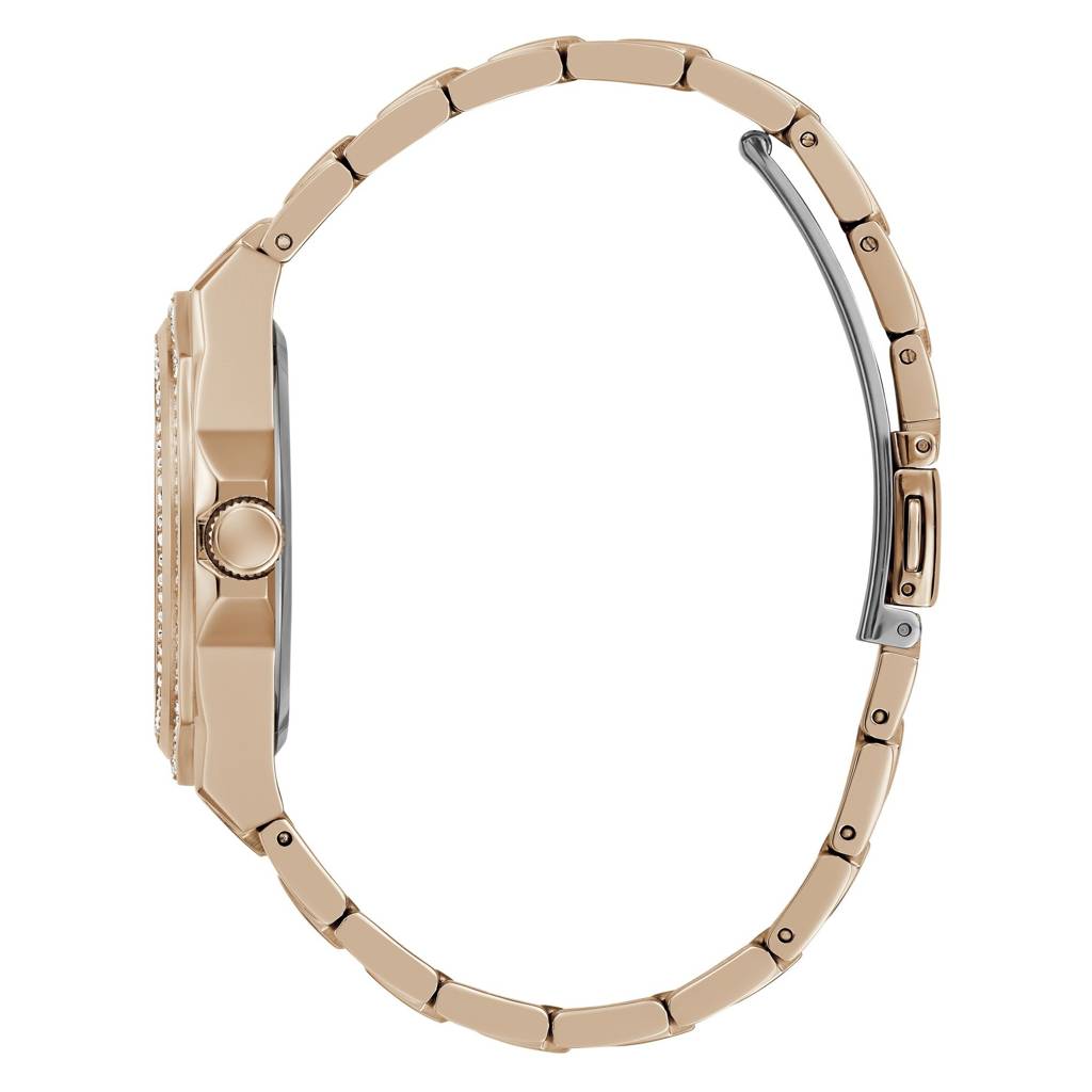 Guess Round 36Mm Rose Gold Dial Analog Women Watch - Gw0685L3 : GW0685L3