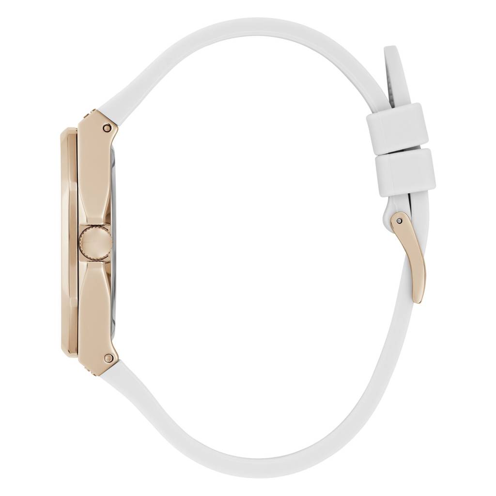 Guess Octagonal 39Mm White Dial Analog Women Watch - Gw0694L3 : GW0694L3