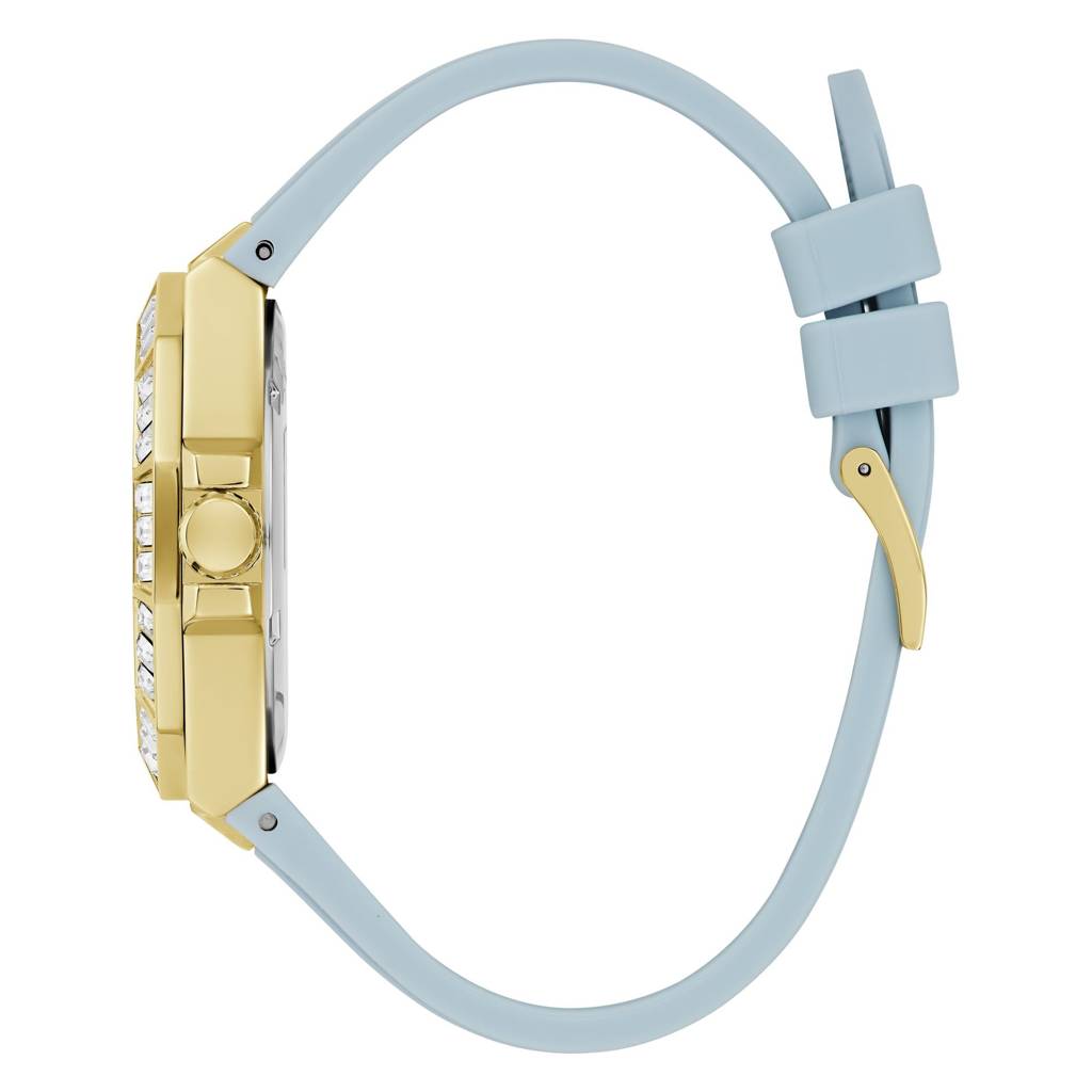 Guess Round 39Mm Blue Dial Analog Women Watch - Gw0695L1 : GW0695L1