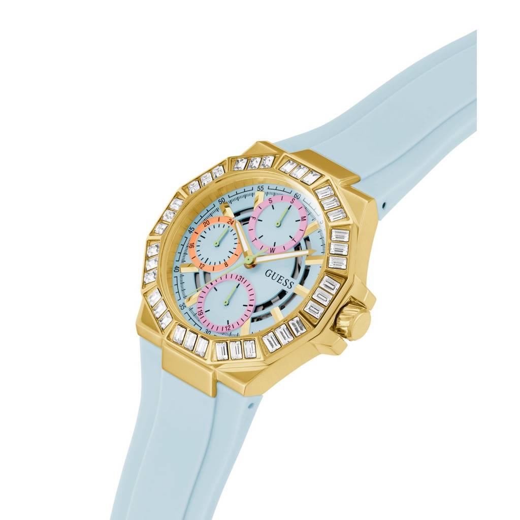 Guess Round 39Mm Blue Dial Analog Women Watch - Gw0695L1 : GW0695L1