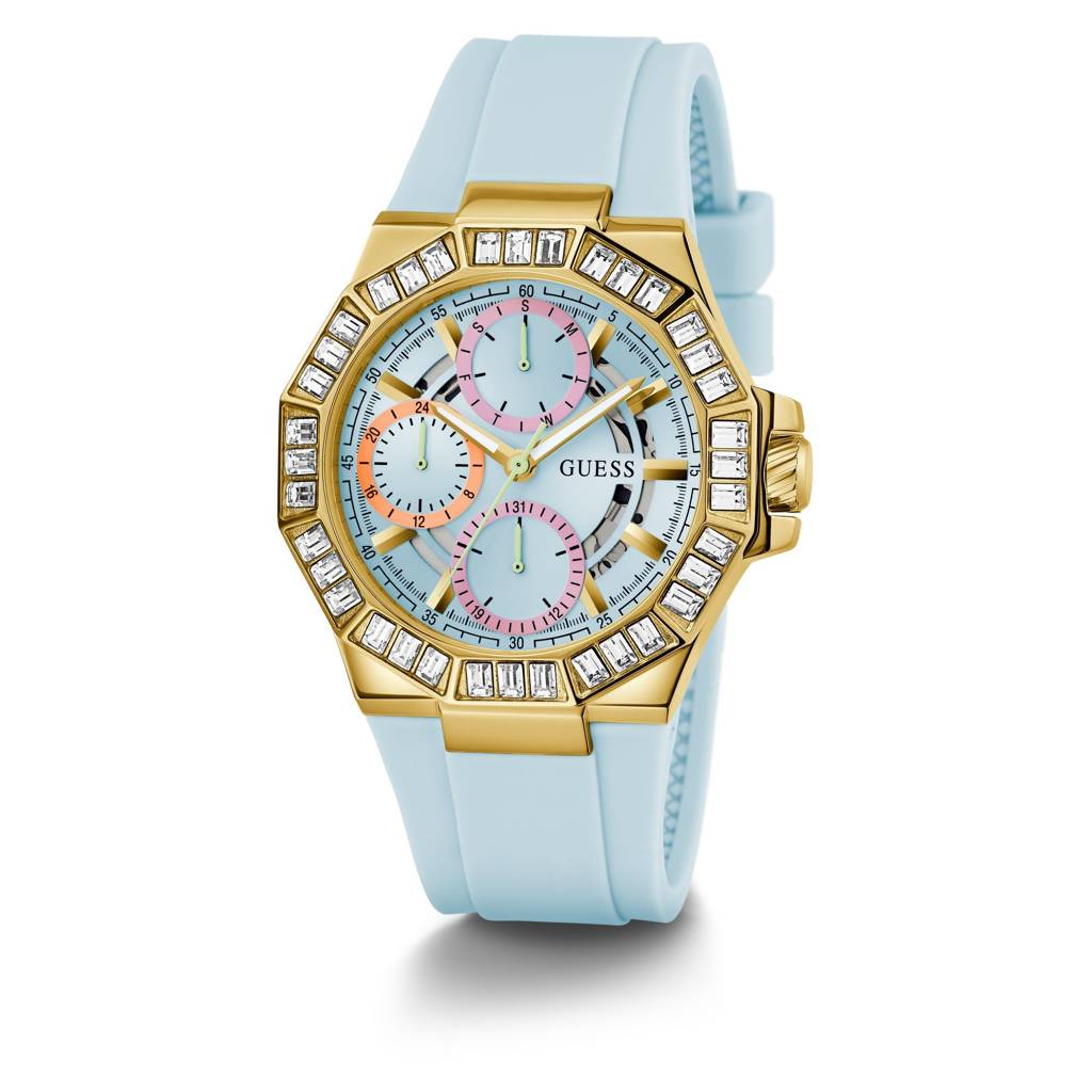 Guess Round 39Mm Blue Dial Analog Women Watch - Gw0695L1 : GW0695L1