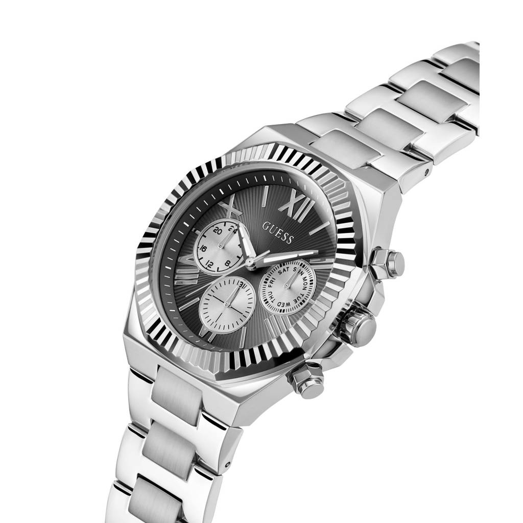 Guess Round 44Mm Black Dial Analog Men Watch - Gw0703G1 : GW0703G1