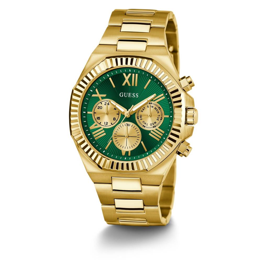 Guess Round 44Mm Green Dial Analog Men Watch - Gw0703G2 : GW0703G2