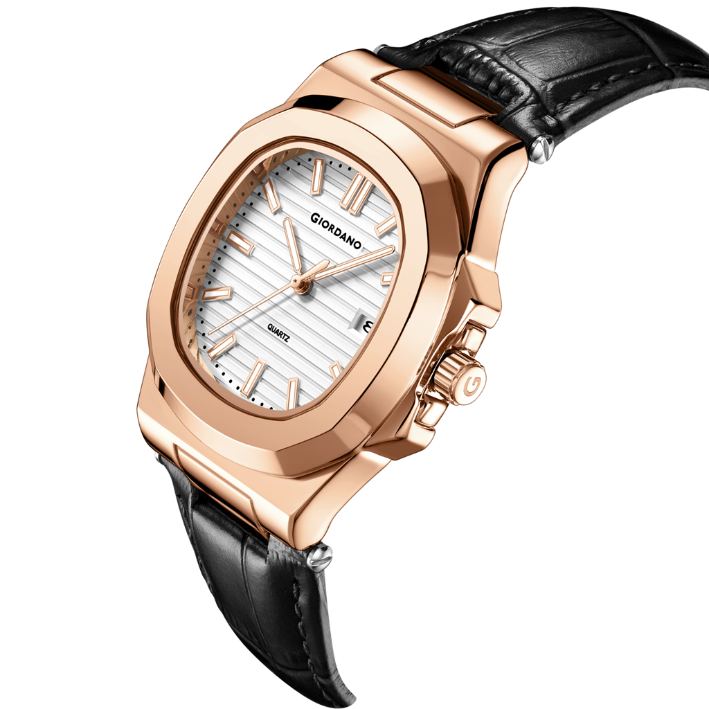 Analog Wrist Watch For Men Stylish Metal Strap With Water Resistant 3 Hand Mechanism For Men And Boys To Complim : GZ-50104-02
