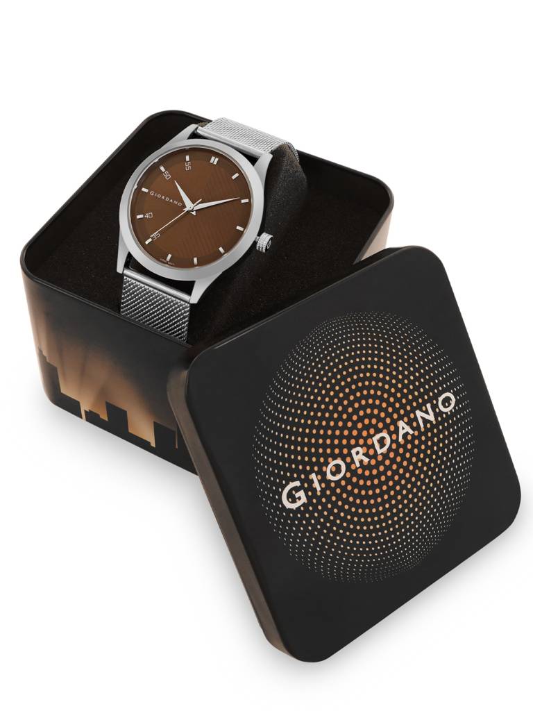 Analog Watch For Men Stylish Metal Strap, 3 Hands Mechanism With Water Resistant Wrist Watch : GZ-50110-33