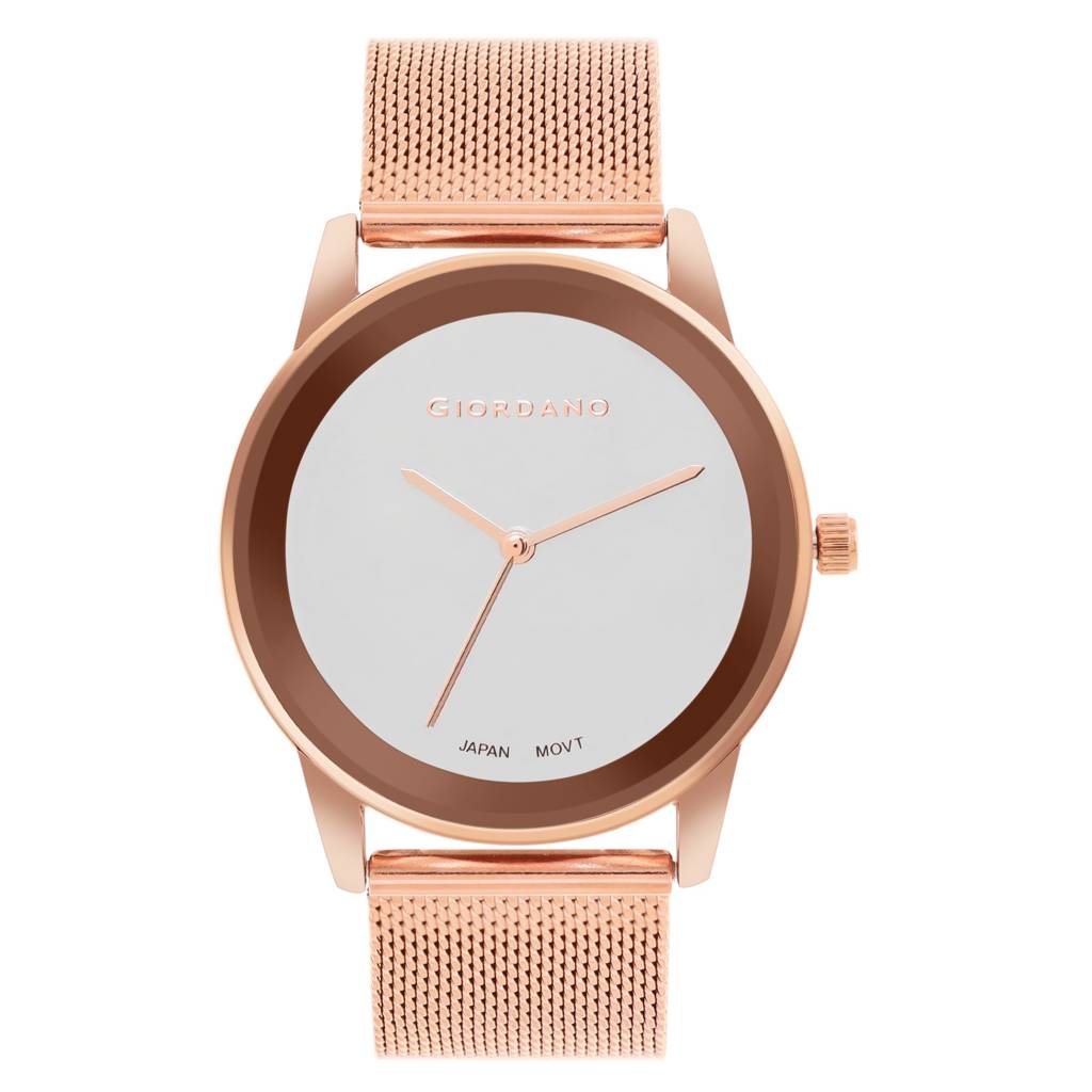 Giordano Aw22 Collection Analog Watch For Women Stylish Metal Strap| 3 Hands Mechanism With Water Resistant Wris : GZ-60026-22