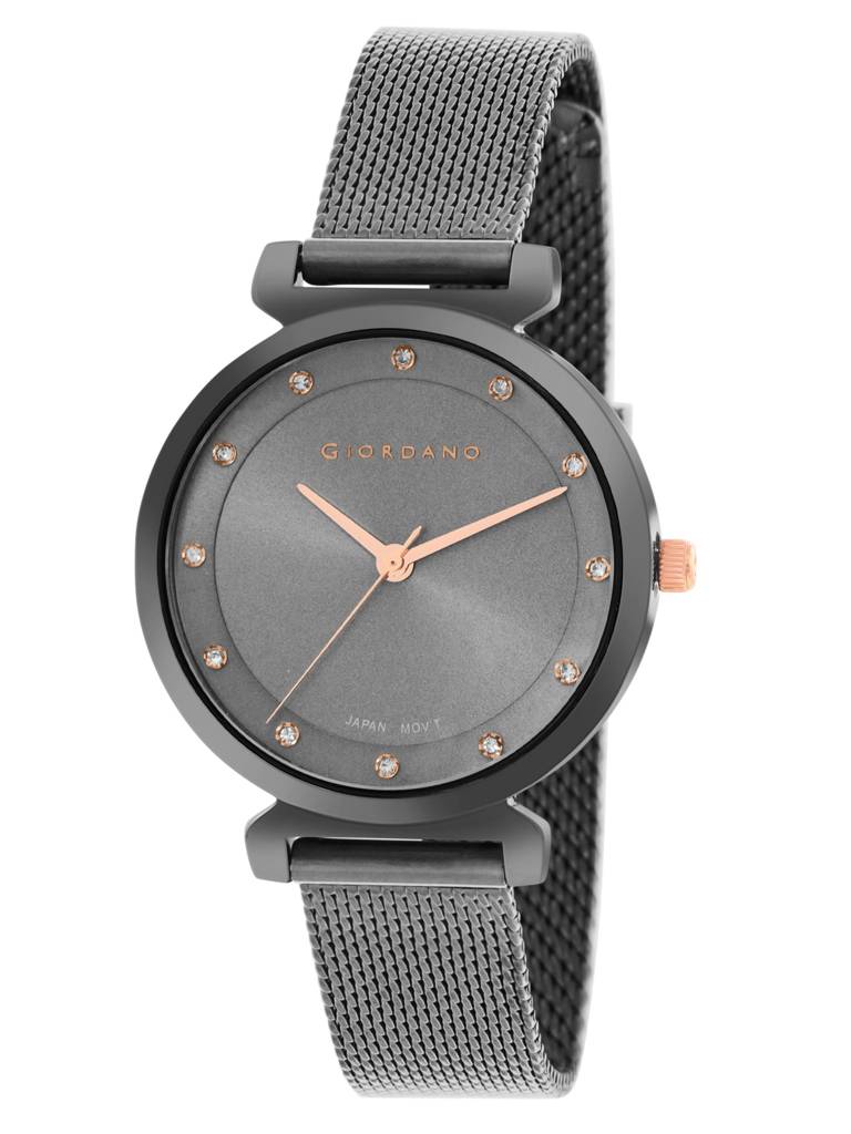 Giordano Analog Wrist Watch For Women Stylish Metal Strap With Water Resistant 3 Hand Mechanism For Girls & Ladi : GZ-60039-33