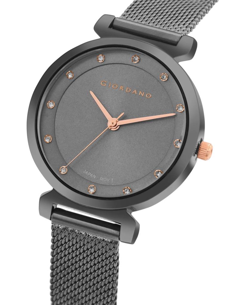 Giordano Analog Wrist Watch For Women Stylish Metal Strap With Water Resistant 3 Hand Mechanism For Girls & Ladi : GZ-60039-33