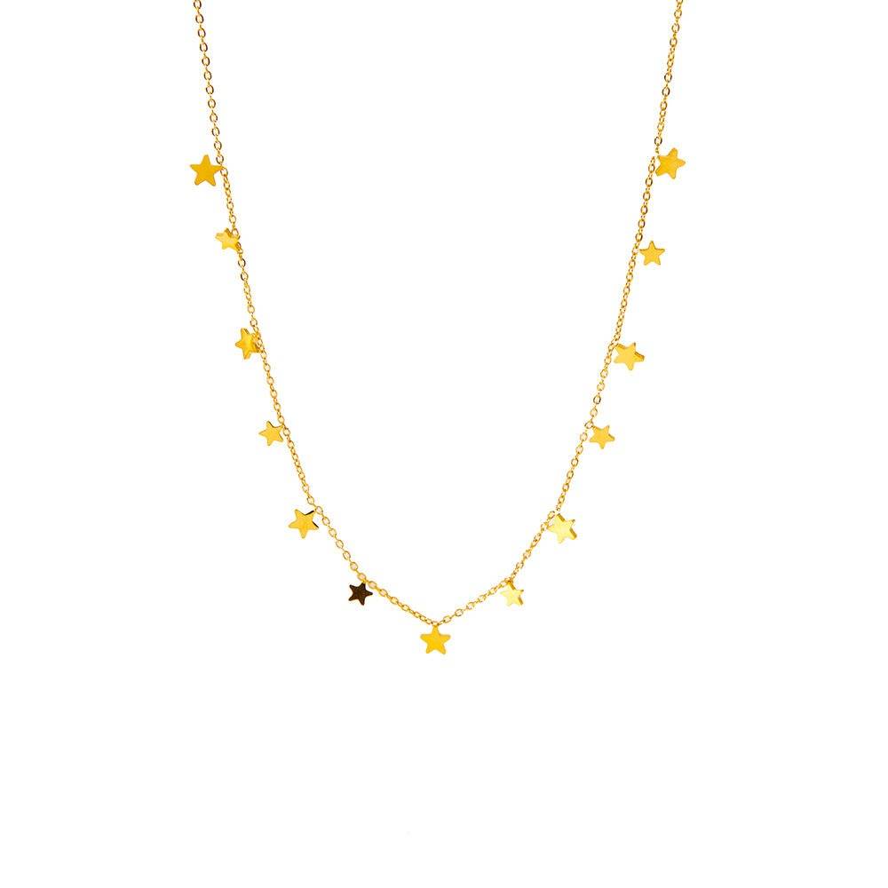 Gold Plated Daily Wear Tiny Star Necklace : JDN0204037