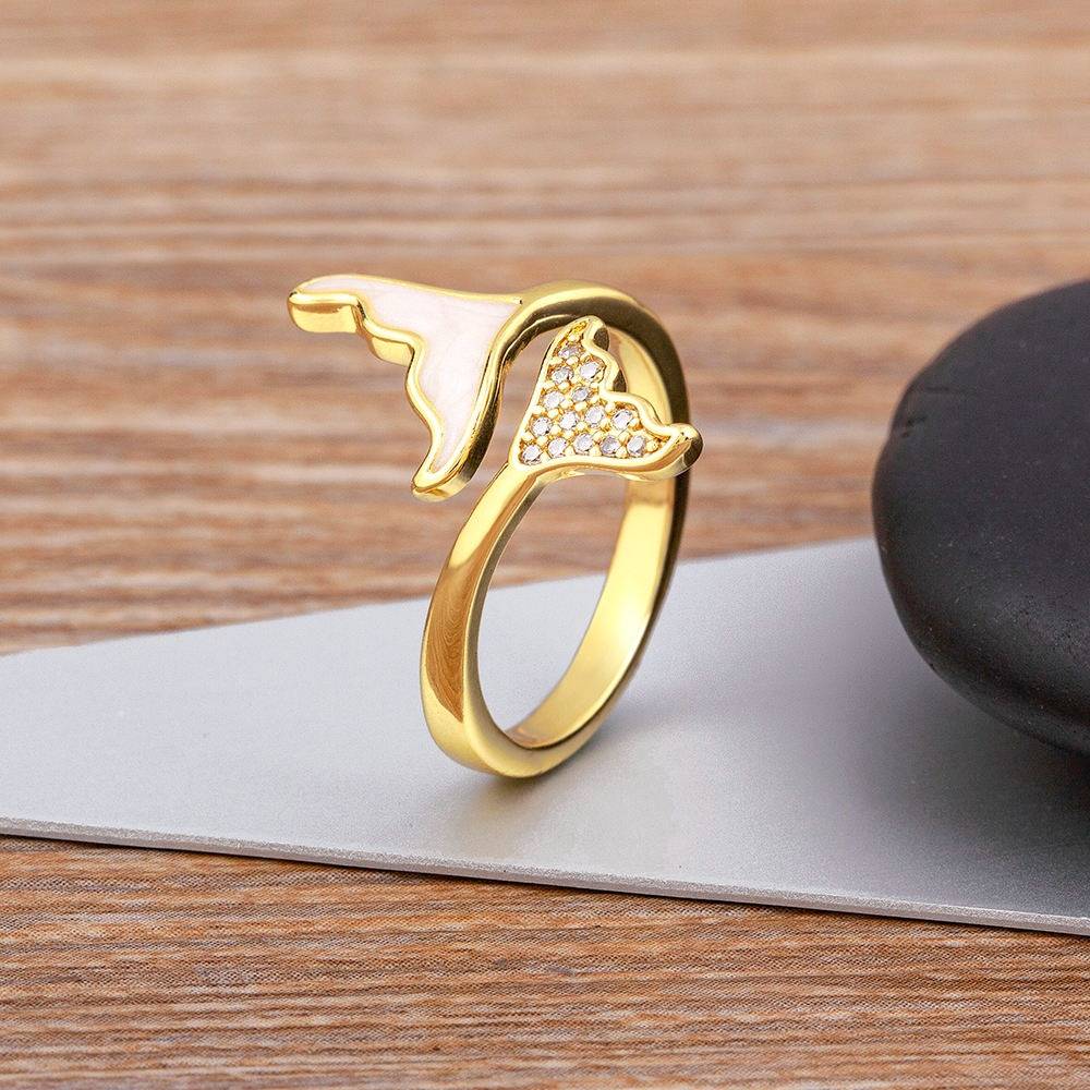 Astria Premium Butterfly Wing Ring With Cz – Minimal Adjustable Ring For Women & Girls : AST-RIN-0061