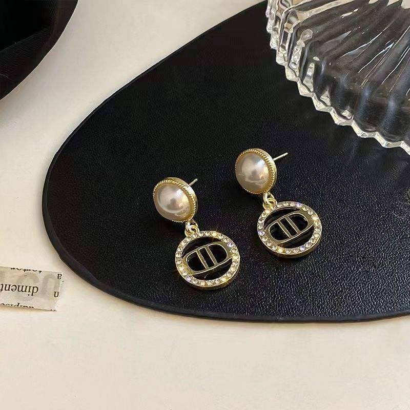 Black Disc Pearl Drop Earrings For Women | Gold Plated Crystal Studded Designer Earrings | Elegant Party & Luxu : AST-EAR-0072