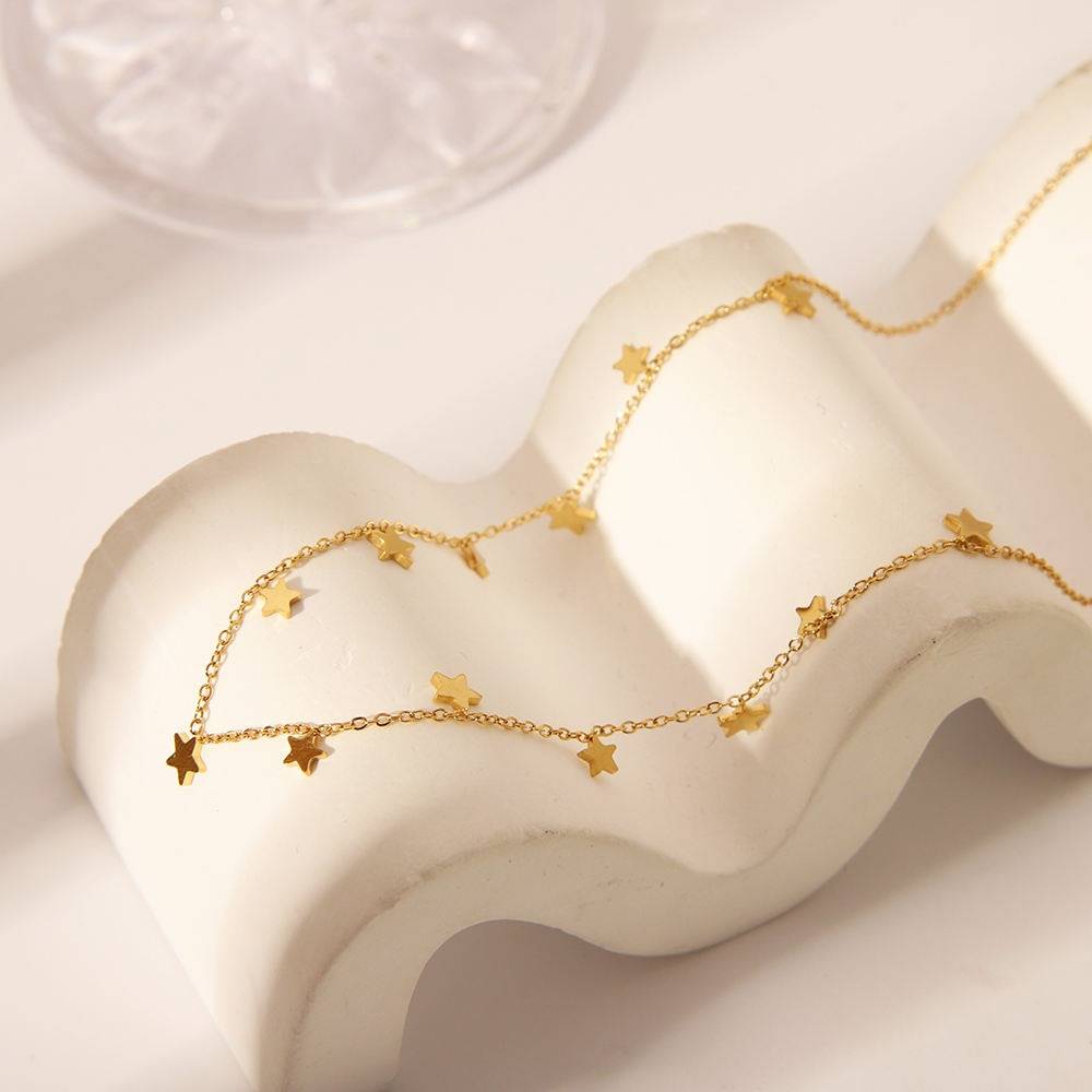Gold Plated Daily Wear Tiny Star Necklace : JDN0204037