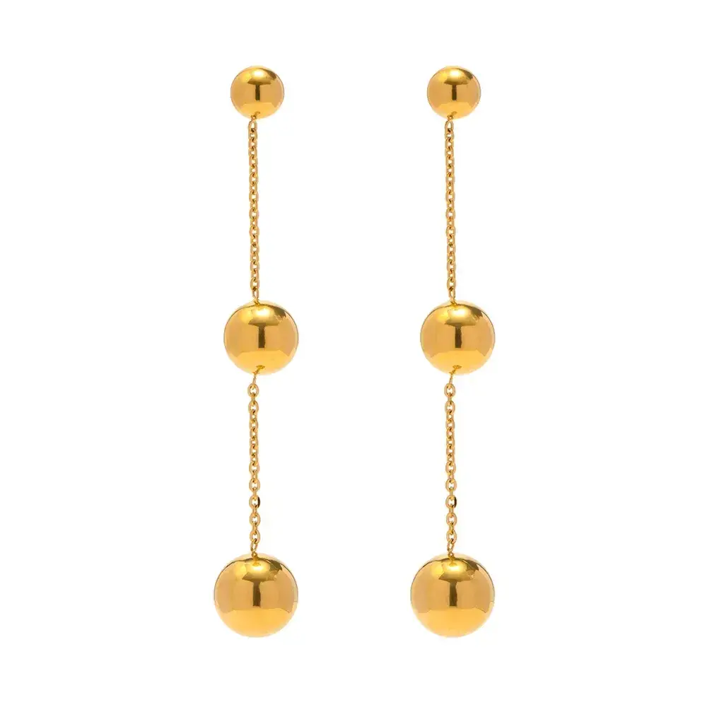 Gold Plated Daily Wear Orb Bliss Dangling Earring : JDE2302132