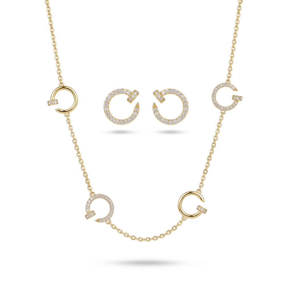 Korean Golden Juste Nail Jewelry Set : YUFSNS004