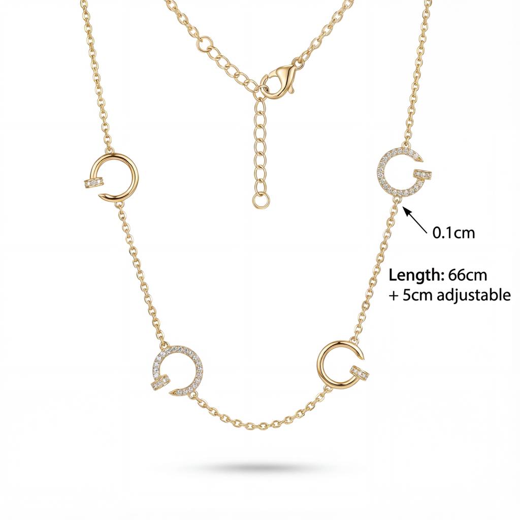 Korean Golden Juste Nail Jewelry Set : YUFSNS004