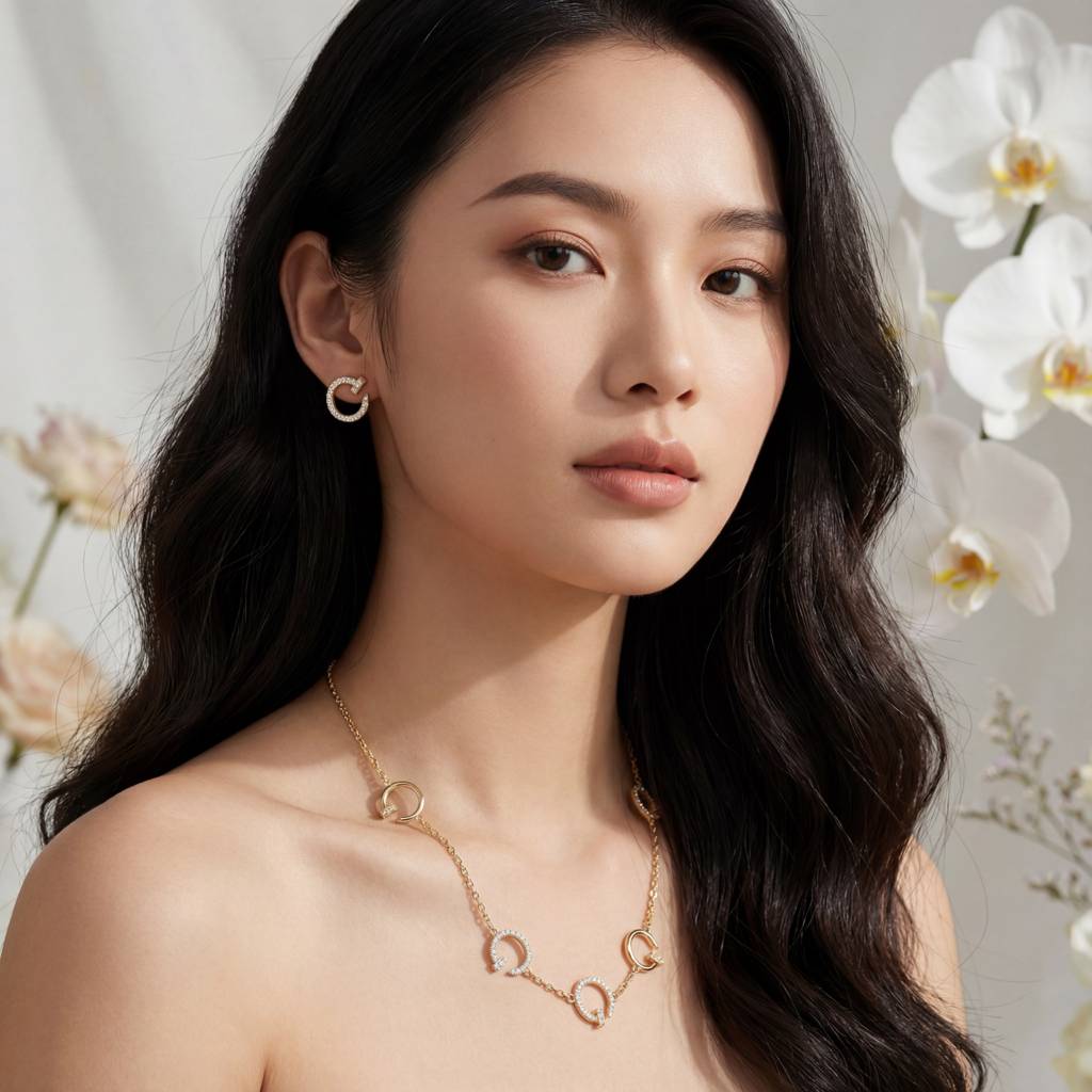Korean Golden Juste Nail Jewelry Set : YUFSNS004