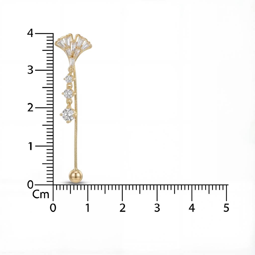 Korean Glamour Crystal Threader Earrings : YUFSER286
