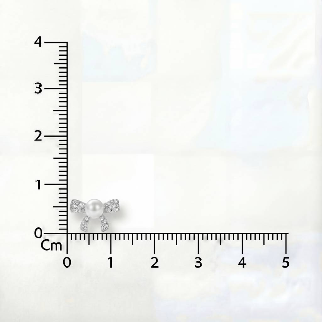 Korean  Bow & Pearl Stud Earrings : YUFSER003-SL