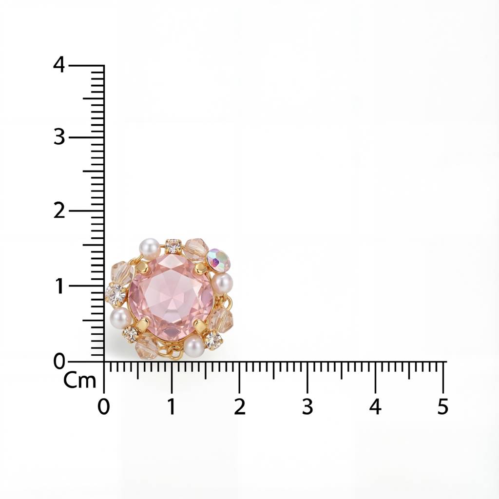 Korean Rose Quartz Dream Wreath Studs : YUFSER304