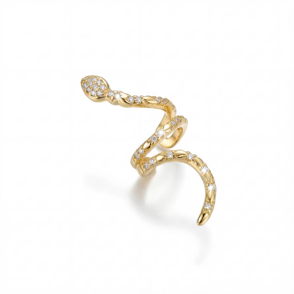 Korean Serpentine Wrap Ear Cuff : YUFSER013-YG