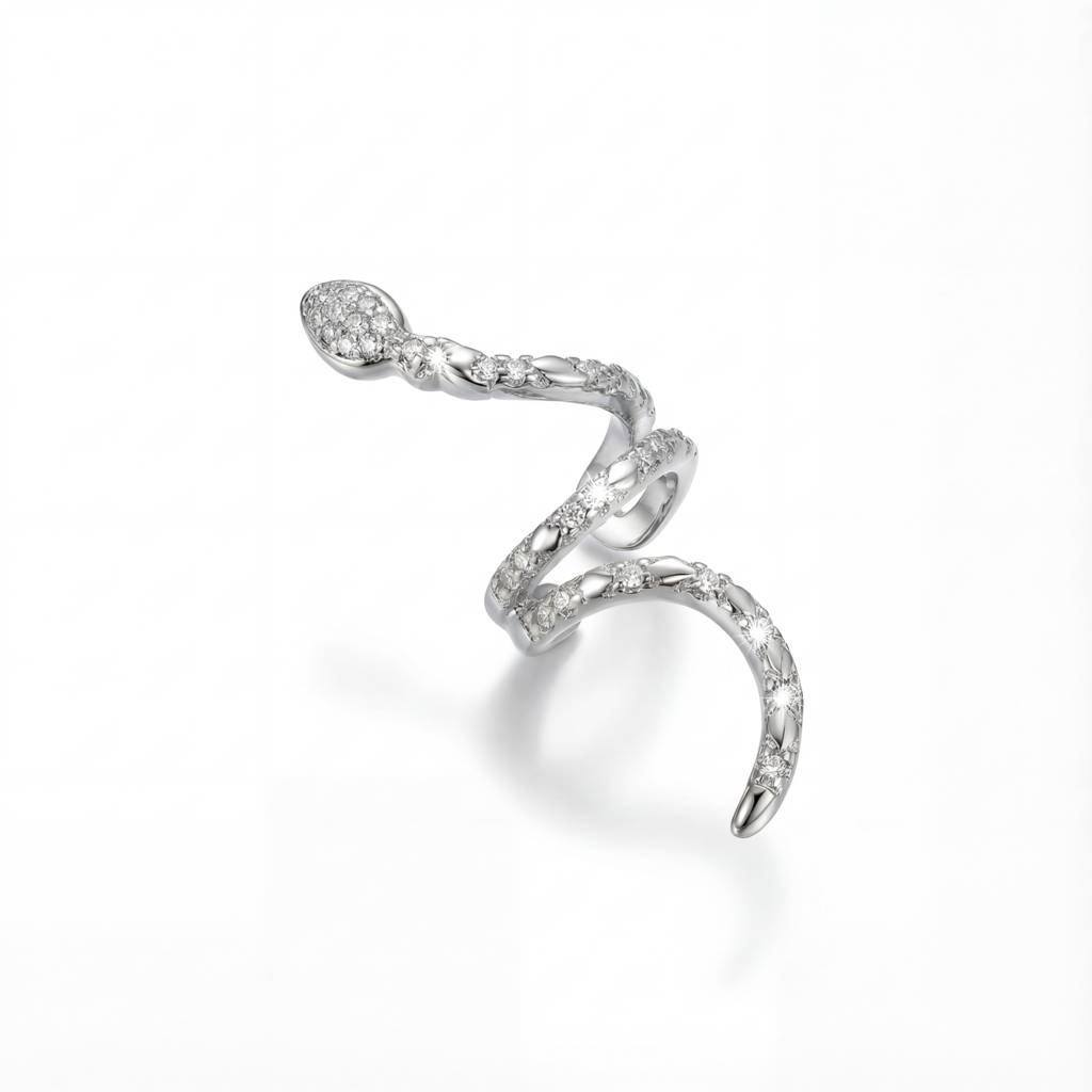 Korean Serpentine Wrap Ear Cuff : YUFSER013-SL