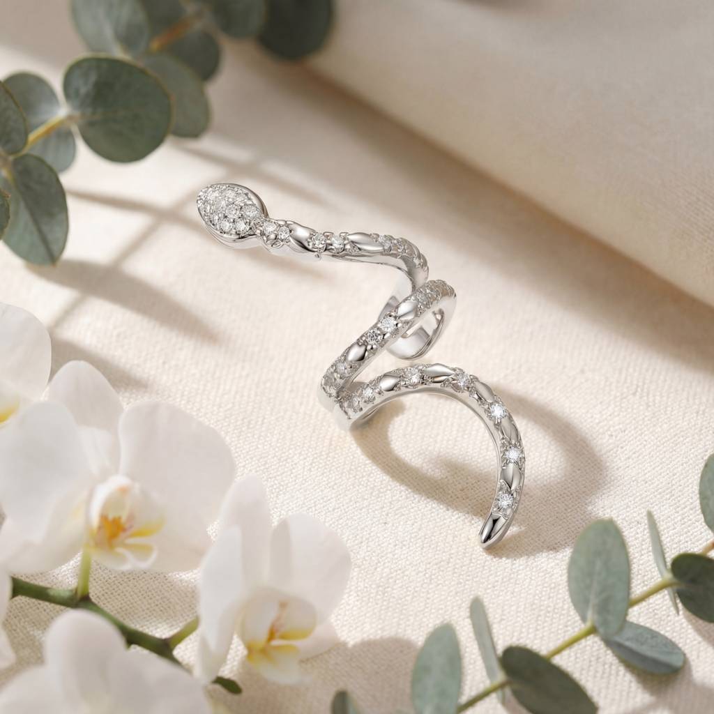 Korean Serpentine Wrap Ear Cuff : YUFSER013-SL