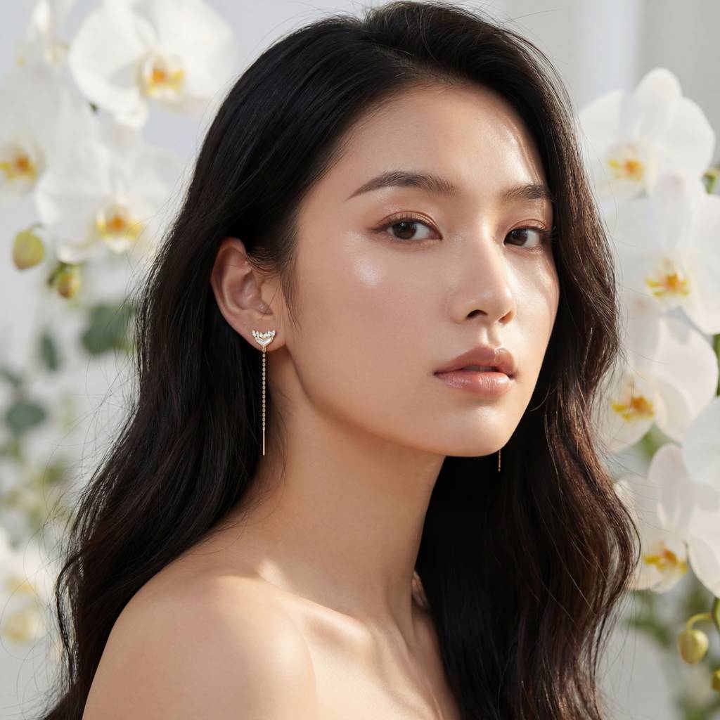 Mermaid Tail Threader Earrings : YUFSER323