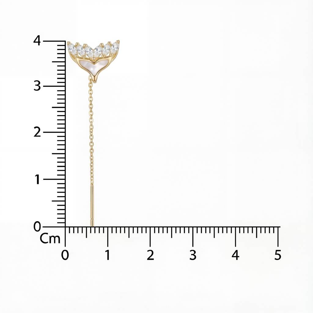 Mermaid Tail Threader Earrings : YUFSER323