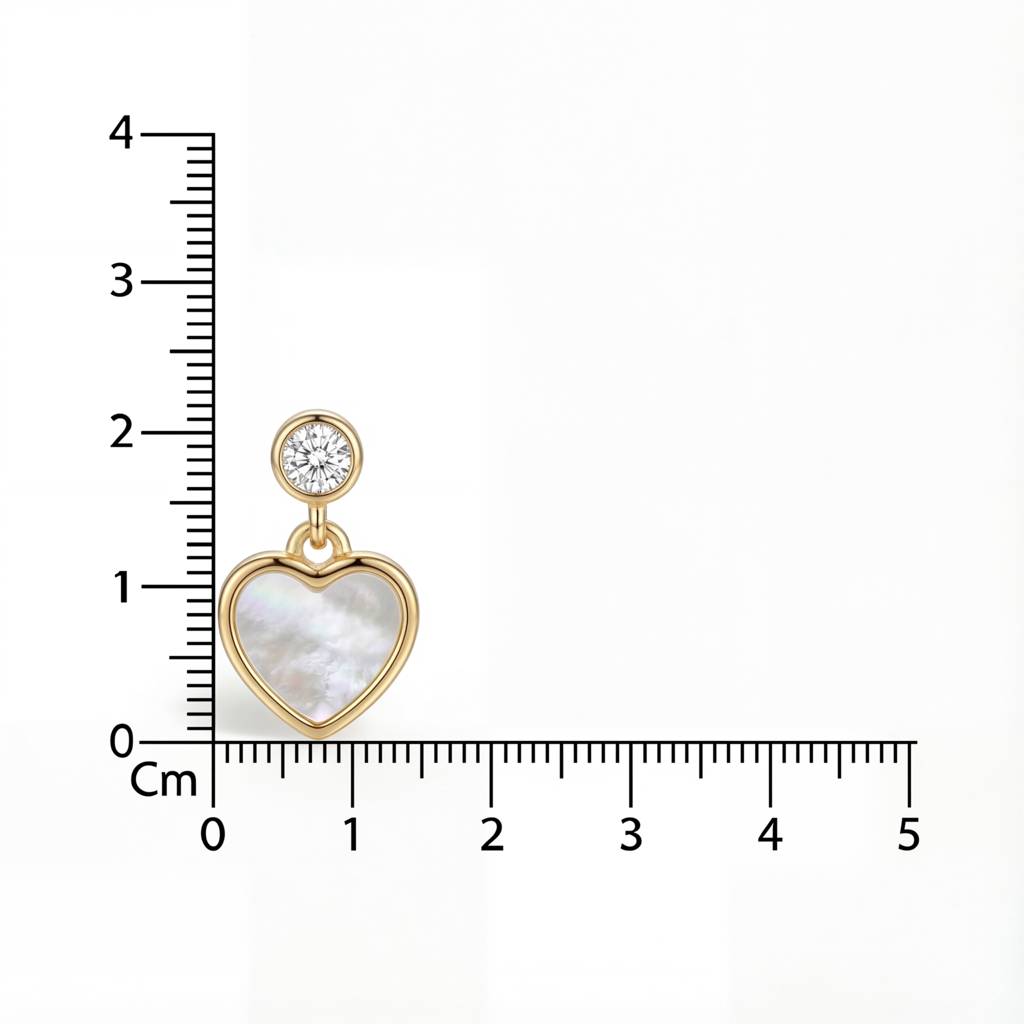 Korean Iridescent Heart Studs : YUFSER327