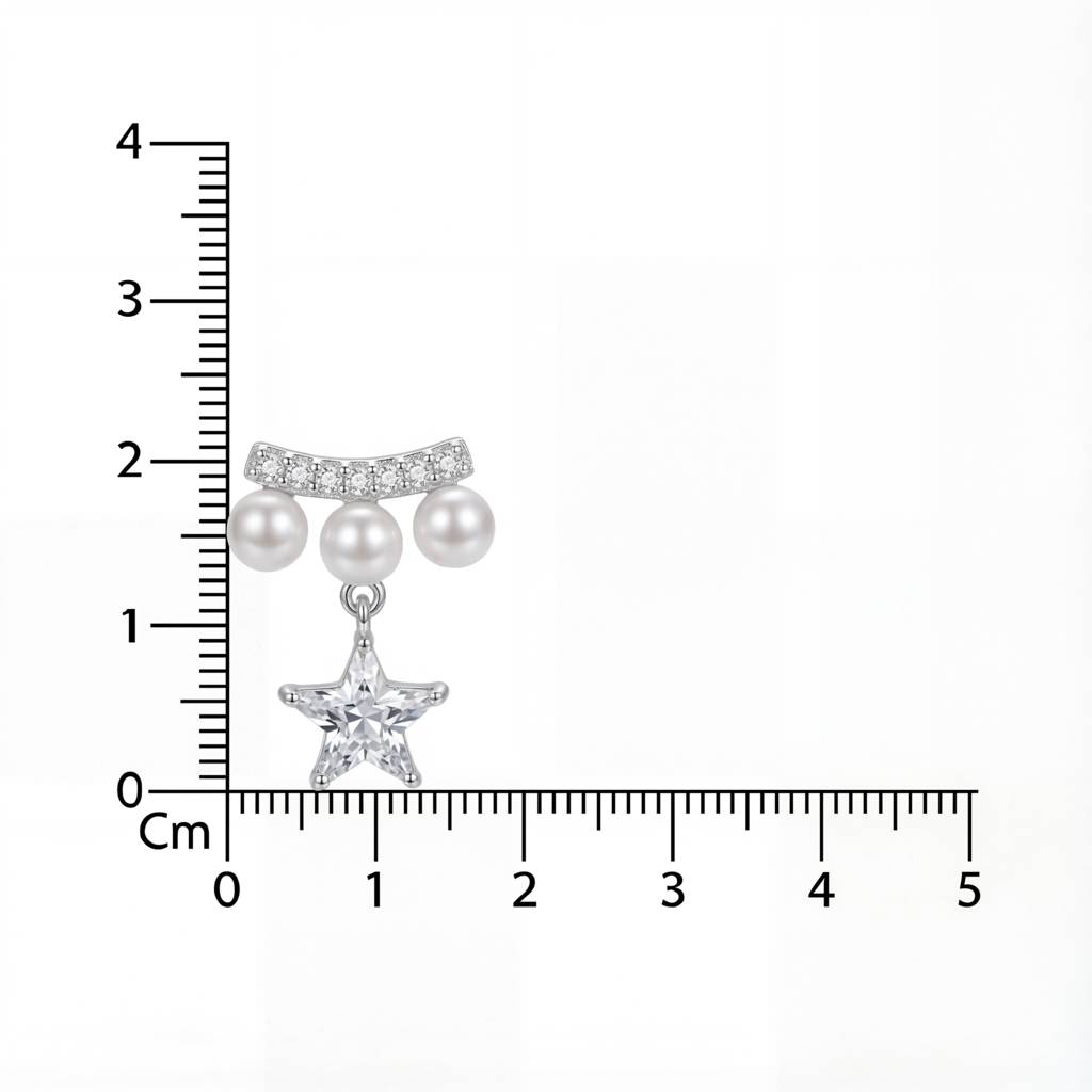 Korean Pearl Horizon Star Dangles : YUFSER333