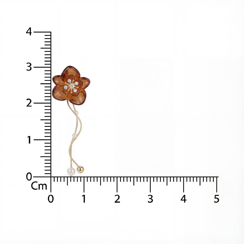 Korean Enchanted Garden Amber & Pearl Vine Drops : YUFSER347